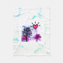 Herzliches Fleece-Decke