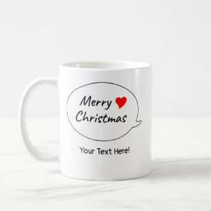 Herzliches Frohe Weihnachten Herzen Kaffeetasse
