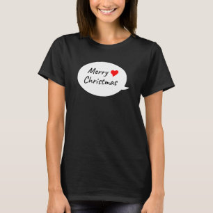 Herzliches Frohe Weihnachten in einer Sprechblase T-Shirt