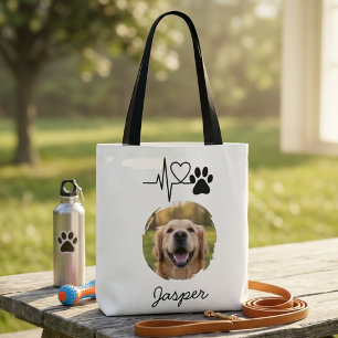 Herzliches Haustier-Foto Herzschlag-Tribut Tasche