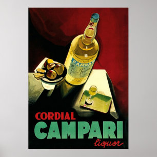 Herzliches Liqour ~ Vintage Alkohol-Werbung Poster