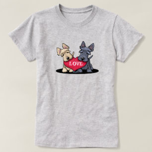 Herzliches Scottie-Duo-T-Shirt T-Shirt