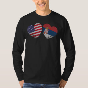 Herzliches serbisches amerikanisches Flag Patrioti T-Shirt