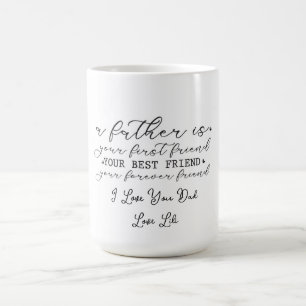 Herzliches Vater-Tribut-Skript-Design Kaffeetasse
