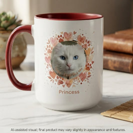 Herzliches Warmes Pfirsich-Aquarell-Foster-Haustie Tasse