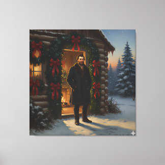 Herzliches Willkommen: Eastman Johnsons Weihnachts Leinwanddruck
