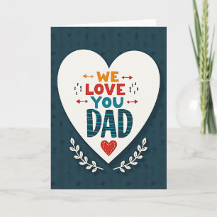 Herzliches "Wir lieben dich, Papa"-Kartenmotiv Karte