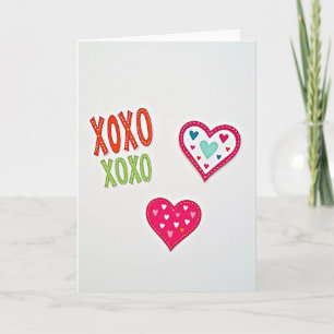 Herzliches Xoxo Hearts Style Karte