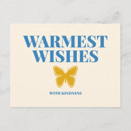 Herzlichste Grüße mit Freundlichkeit Typografie Po Postkarte