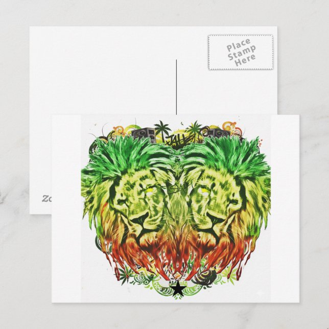HERZLION RASTA POSTKARTE (Vorne/Hinten)
