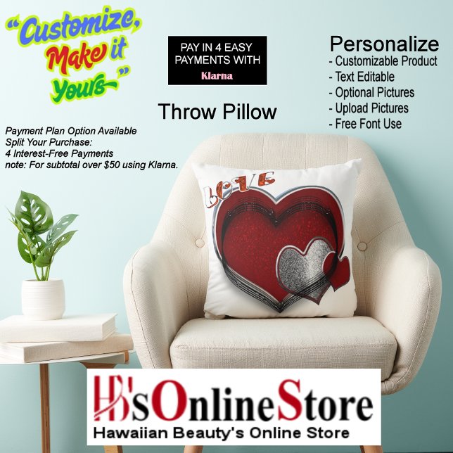 Herzmagie, weißes Kissen (Heart Magic Love Small Square Polyester White Throw Pillow.)