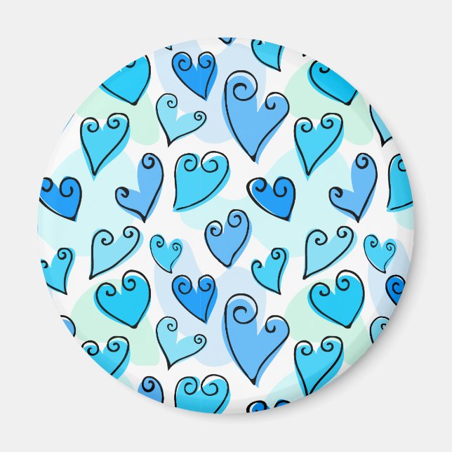 Herzmagnet von Fun Blue Valentine Magnet (Vorne)