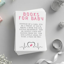 Herzmonitor Rosa Babyparty Buchwunsch