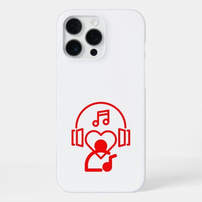 Herzmusik iPhone 16 Pro Max Hülle (Rückseite)