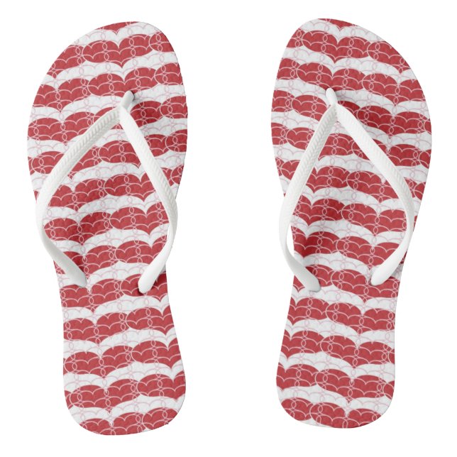 Herzmuster 2 flip flops (Fußbett)