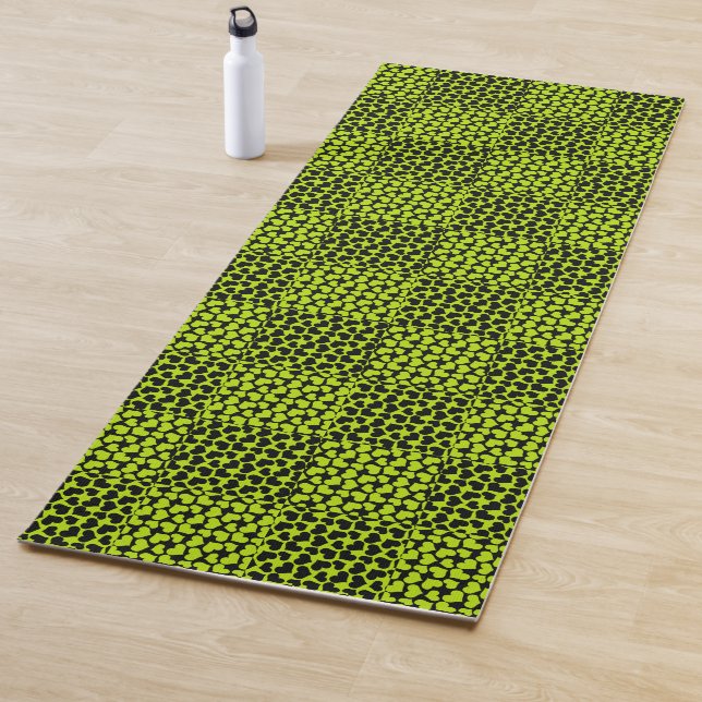 Herzmuster der Tafel in Kalkgrün Yogamatte (Beispiel)