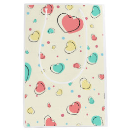 Herzmuster - Design der Niedlichen Liebe Mittlere Geschenktüte