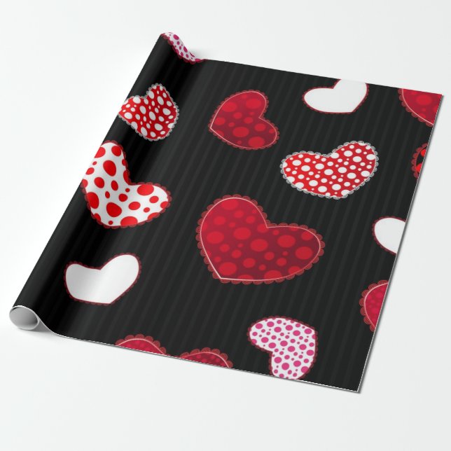 Herzmuster Geschenkpapier (Ungerollt)