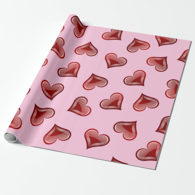 Herzmuster Geschenkpapier (Ungerollt)
