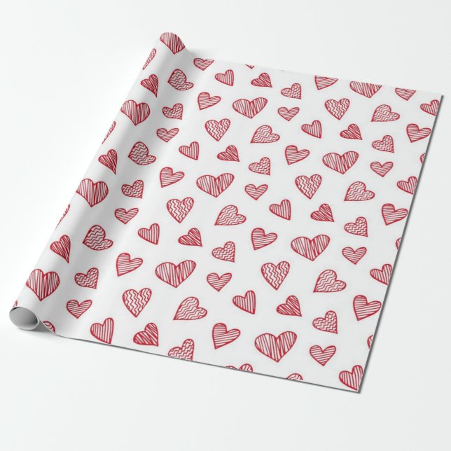 Herzmuster Geschenkpapier (Ungerollt)
