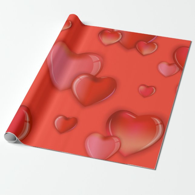 Herzmuster Geschenkpapier (Ungerollt)