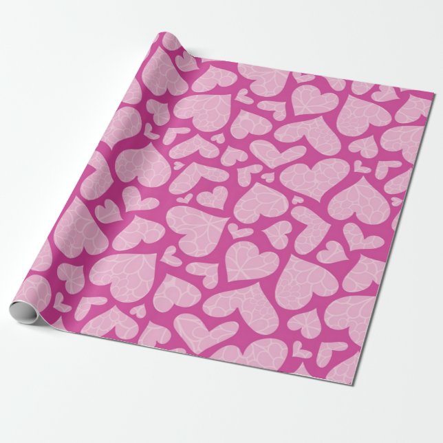 Herzmuster Geschenkpapier (Ungerollt)