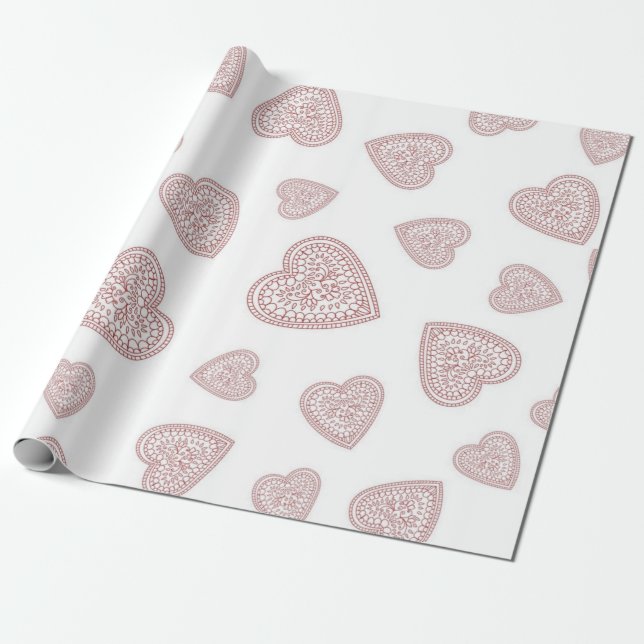 Herzmuster Geschenkpapier (Ungerollt)