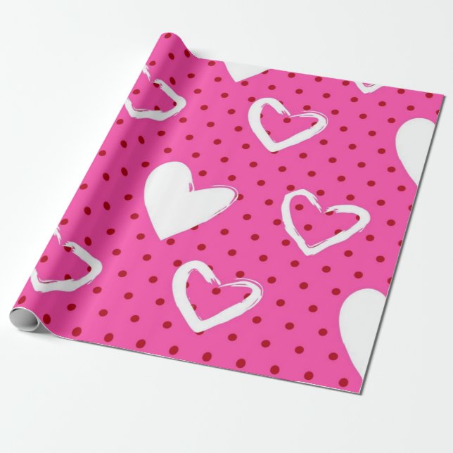 Herzmuster Geschenkpapier (Ungerollt)