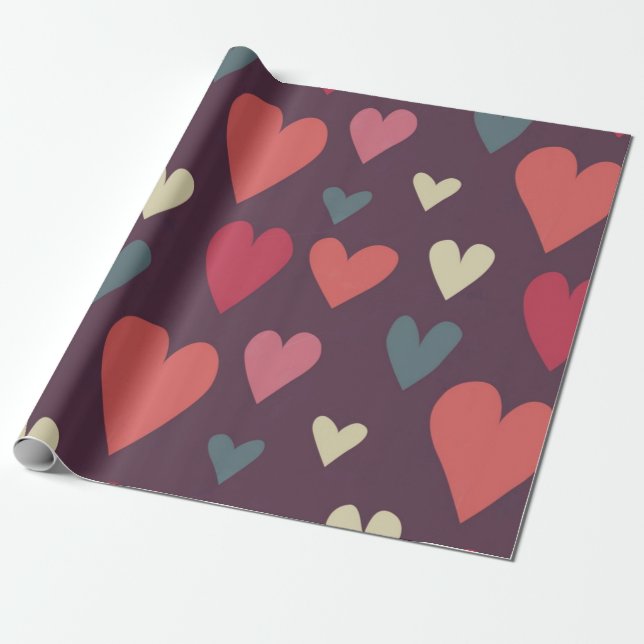 Herzmuster Geschenkpapier (Ungerollt)