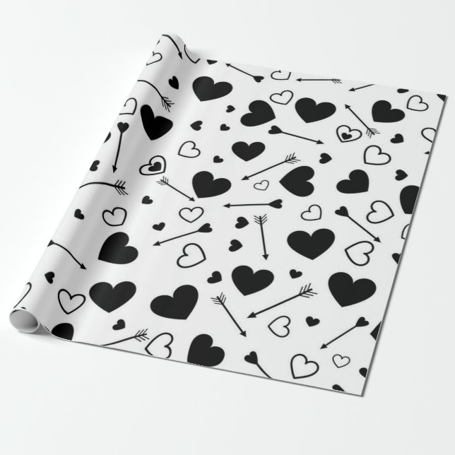 Herzmuster Geschenkpapier (Ungerollt)