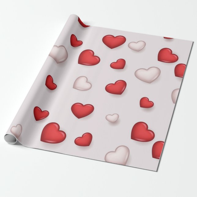 Herzmuster Geschenkpapier (Ungerollt)