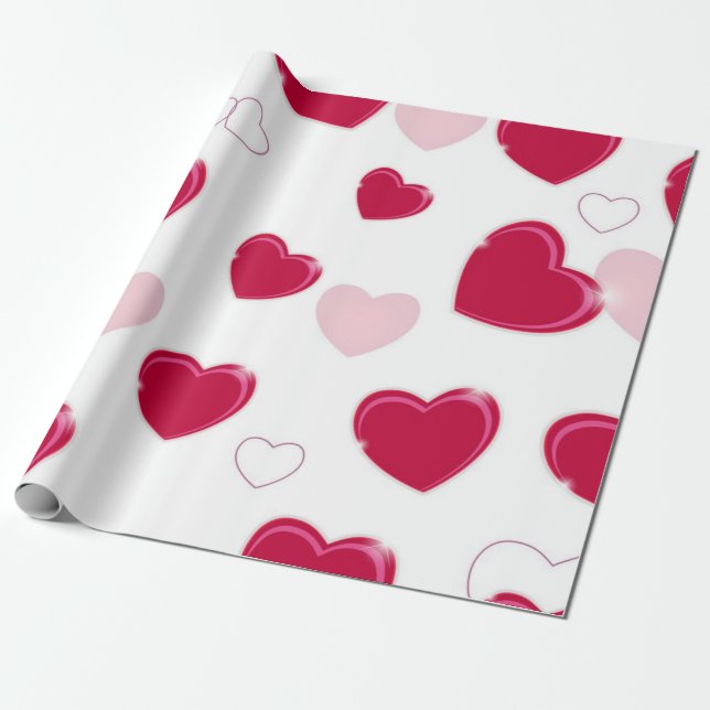 Herzmuster Geschenkpapier (Ungerollt)