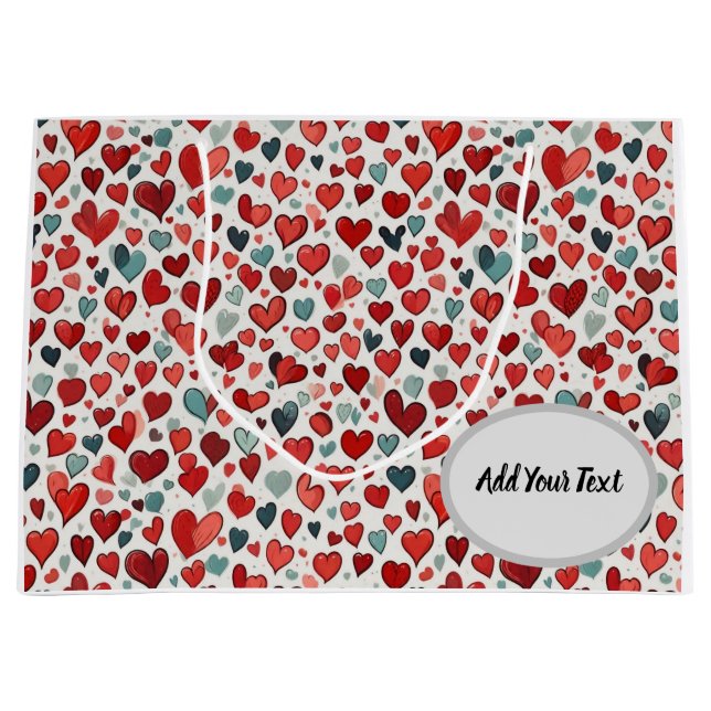 Herzmuster Große Geschenktüte (Vorderseite)