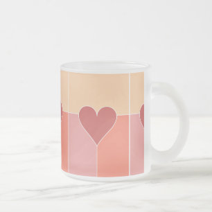 Herzmuster individuelle Monogramm-Tassen Mattglastasse