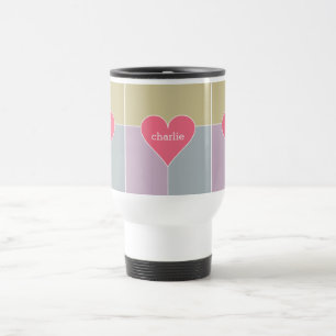 Herzmuster individuelle Monogramm-Tassen Reisebecher