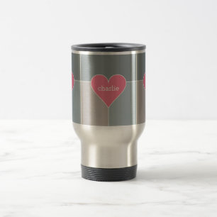 Herzmuster individuelle Monogramm-Tassen Reisebecher