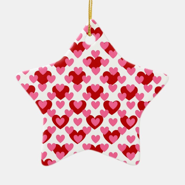 Herzmuster Keramikornament (Vorne)