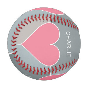 Herzmuster, kundenspezifischer Monogramm-Baseball Baseball