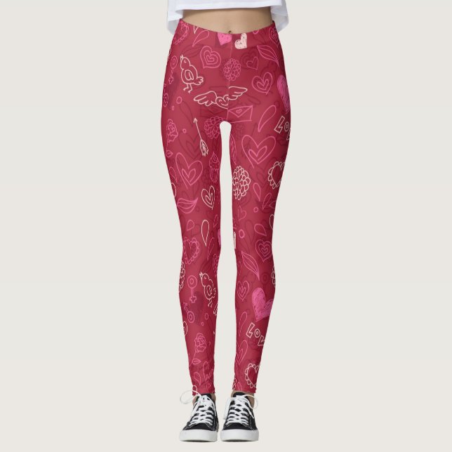 Herzmuster Leggings (Vorderseite)