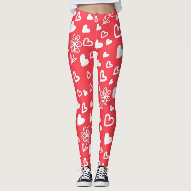 Herzmuster Leggings (Vorderseite)