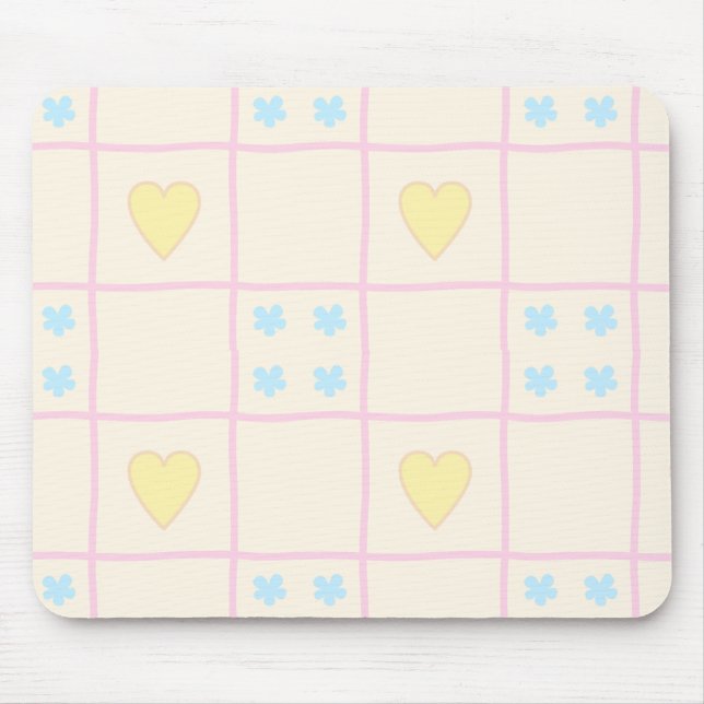 Herzmuster Mousepad (Vorne)