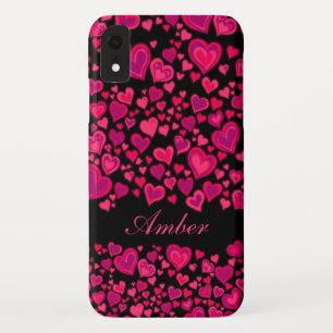 Herzmuster-Pink- und -SCHWARZgewohnheitsfall Case-Mate iPhone Hülle
