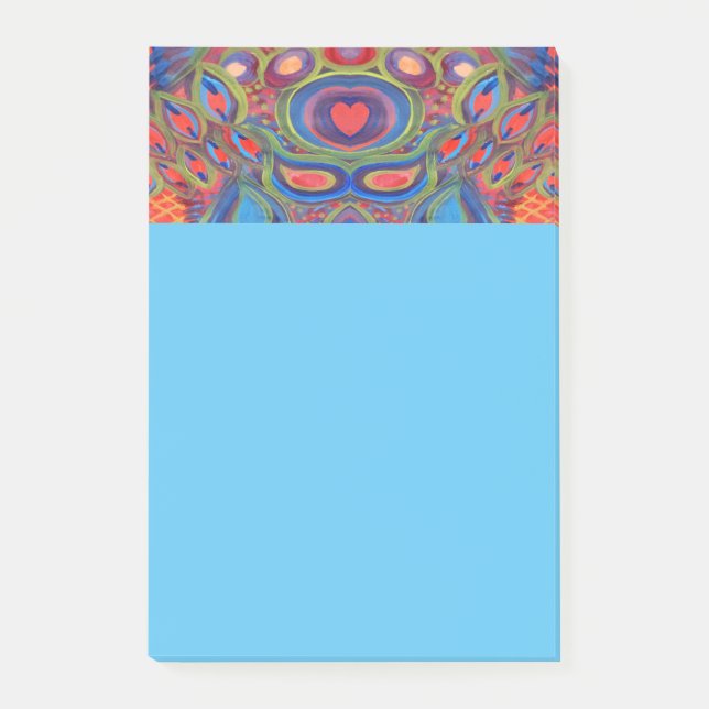 Herzmuster-Post-it-Zettel Post-it Klebezettel (Vorderseite)