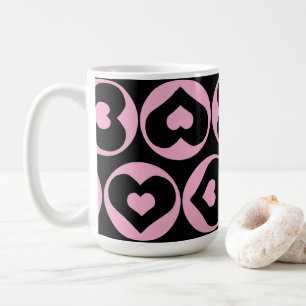 Herzmuster Rosa Liebe Graphic Bold Kaffeetasse
