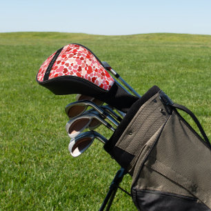 Herzmuster, rote Herzen, Liebe, Ihr Name Golf Headcover