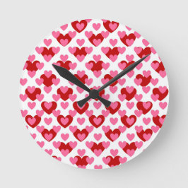 Herzmuster Runde Wanduhr