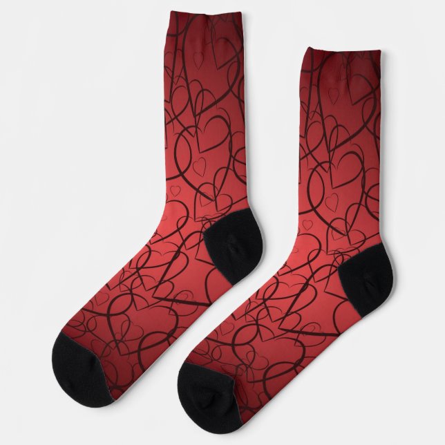 Herzmuster Socken (Linkes Detail)