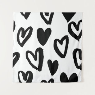Herzmuster: Valentine Vintag Wandteppich