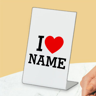 Herzname Sockelschild