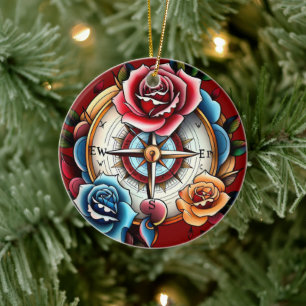 "Herznavigieren" Keramik Ornament